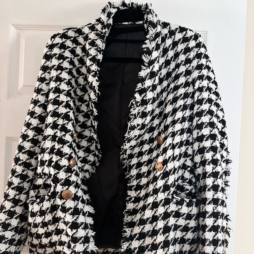 Tweed Houndstooth blazer